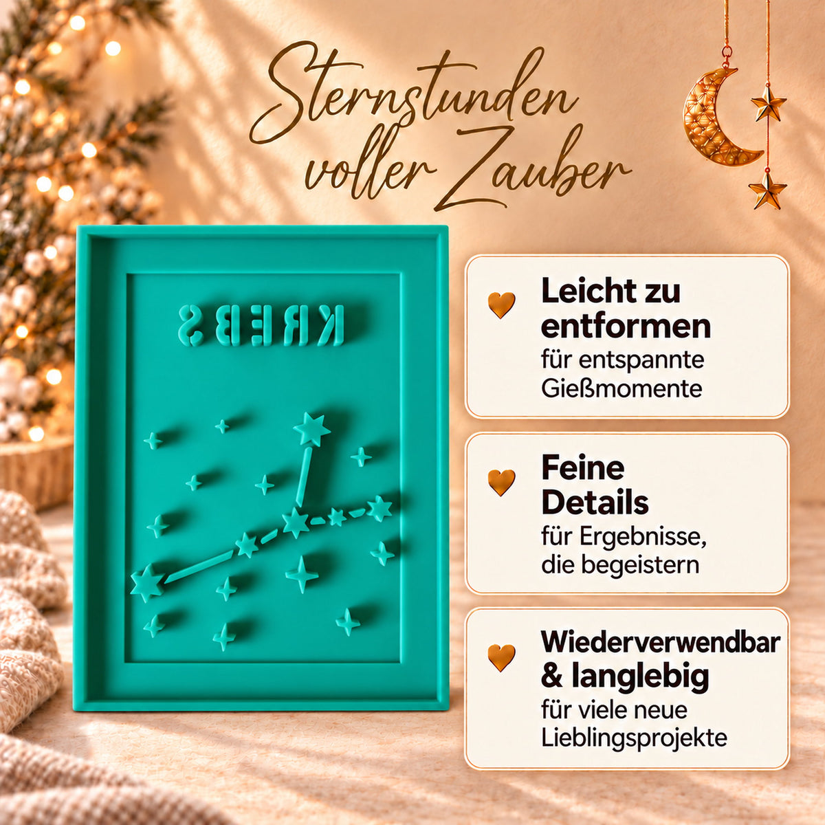 Silikonform - Krebs Laternen Seitenteil