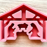 Hochwertige Silikon-Gießform von easy-sticks in Form einer Weihnachtskrippe, ideal für die Herstellung detailreicher Dekorationsfiguren für die festliche Jahreszeit.