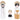 Voll-Holz Krippen-Figuren-Set, handbemalt, 3 teilig