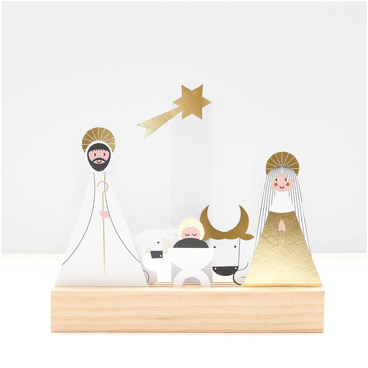 -Teiliges Kartendeko-Set Mit Hochwertigen Krippenfiguren Aus 350 g/m² Papier, Vielseitig Und Wiederverwendbar