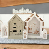 Maritimes Haus mit Leuchtturm, Segelboot, Haus – 3D-Druckdatei (STL)