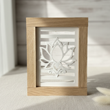 lotusblume Silikonform mit Holz Rahmen