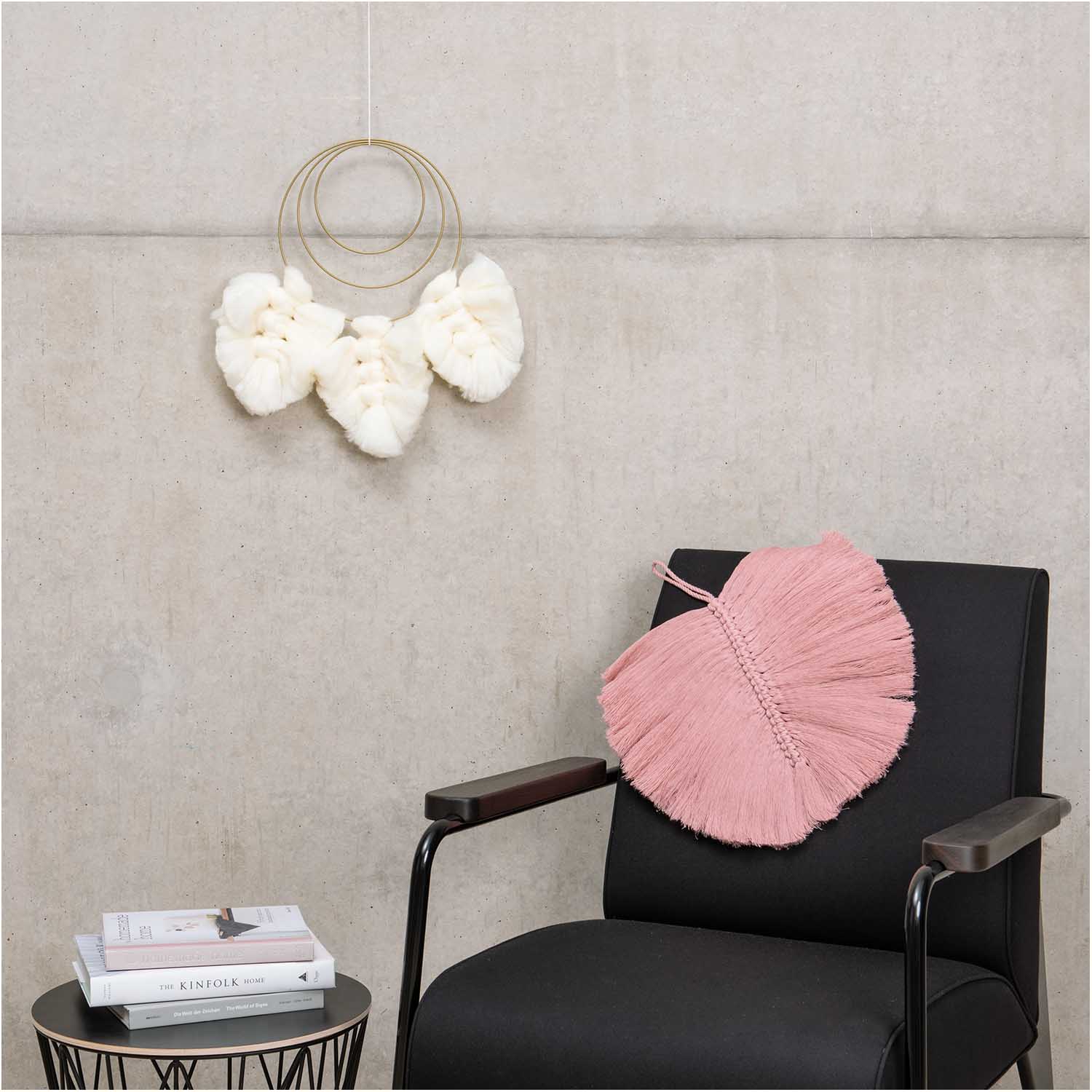 Makramee Garn Flieder, 130g 25m Kreatives Baumwollkordel, 5mm Dick, Ideal Für Anfänger