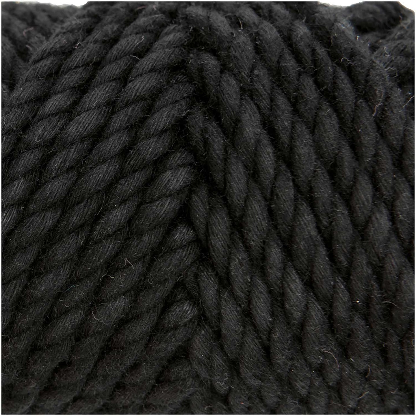 Makramee DIY Material: Rico Design 130g 25m Kreatives Baumwollgarn Schwarz, 5mm Stärke