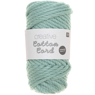 Makramee Schnur Natur 130g 25m, Kreatives Baumwollgarn in Patina, mint für Anfänger