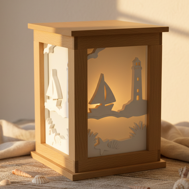 Silikonform - Urlaub Laterne Seitenteil