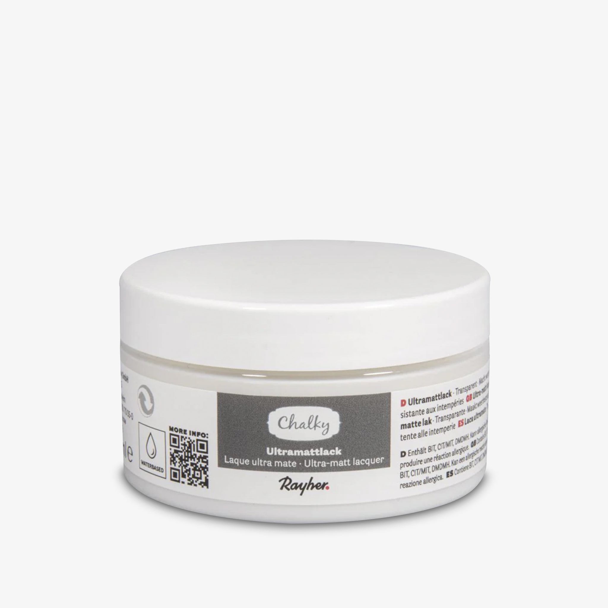 Chalky Ultramattlack Dose 100 ml von Easy-Sticks, eine robuste und wetterfeste Versiegelung für Kunstwerke mit Chalkyfarben auf Wasserbasis.