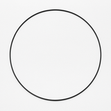 Schlicher metallischer Ring in schwarz, 30cm Durchmesser, ideal für kreative Türkränze, erhältlich bei easy-sticks.