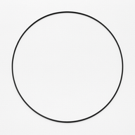 Schlicher metallischer Ring in schwarz, 30cm Durchmesser, ideal für kreative Türkränze, erhältlich bei easy-sticks.
