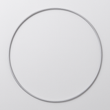 Schlicher metallischer Ring in silber, 30 cm Durchmesser, ideal für kreative Türkränze, erhältlich bei easy-sticks.