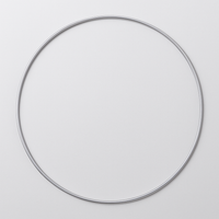 Schlicher metallischer Ring in silber, 30 cm Durchmesser, ideal für kreative Türkränze, erhältlich bei easy-sticks.