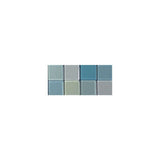 Acryl Mosaik Basteln Set, Transparent blau, 1x1cm, 205 Stück für Kreative DIY-Projekte
