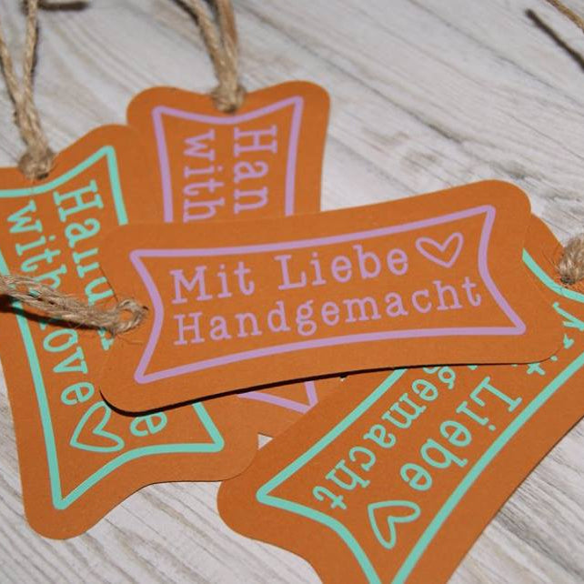 Mit Liebe handgemacht - Plotterdatei schild anhänger