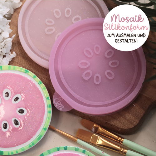 Mosaik Silikonform - Melonenscheibchen Untersetzter von Ella Mattson