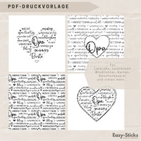 Opa Du Bist ... Geschenk für Opa: PDF Druckvorlage Laterne in blau, mint & schwarz, weiß