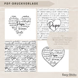 Laterne "Papa Du Bist ..." PDF Druckvorlage - Geschenkideen für Papa, DIY für Vatertag, Geburtstag, Weihnachten