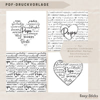 Laterne "Papa Du Bist ..." PDF Druckvorlage - Geschenkideen für Papa, DIY für Vatertag, Geburtstag, Weihnachten