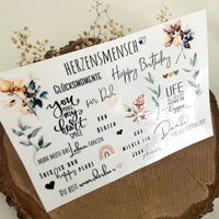 Herzensmenschh Happy Birthday Rub Ons