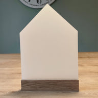 Acryl Dekoration Haus In 16cm x 22cm x 3mm – Hochwertiges Klar Oder Satinierte Acrylmaterial