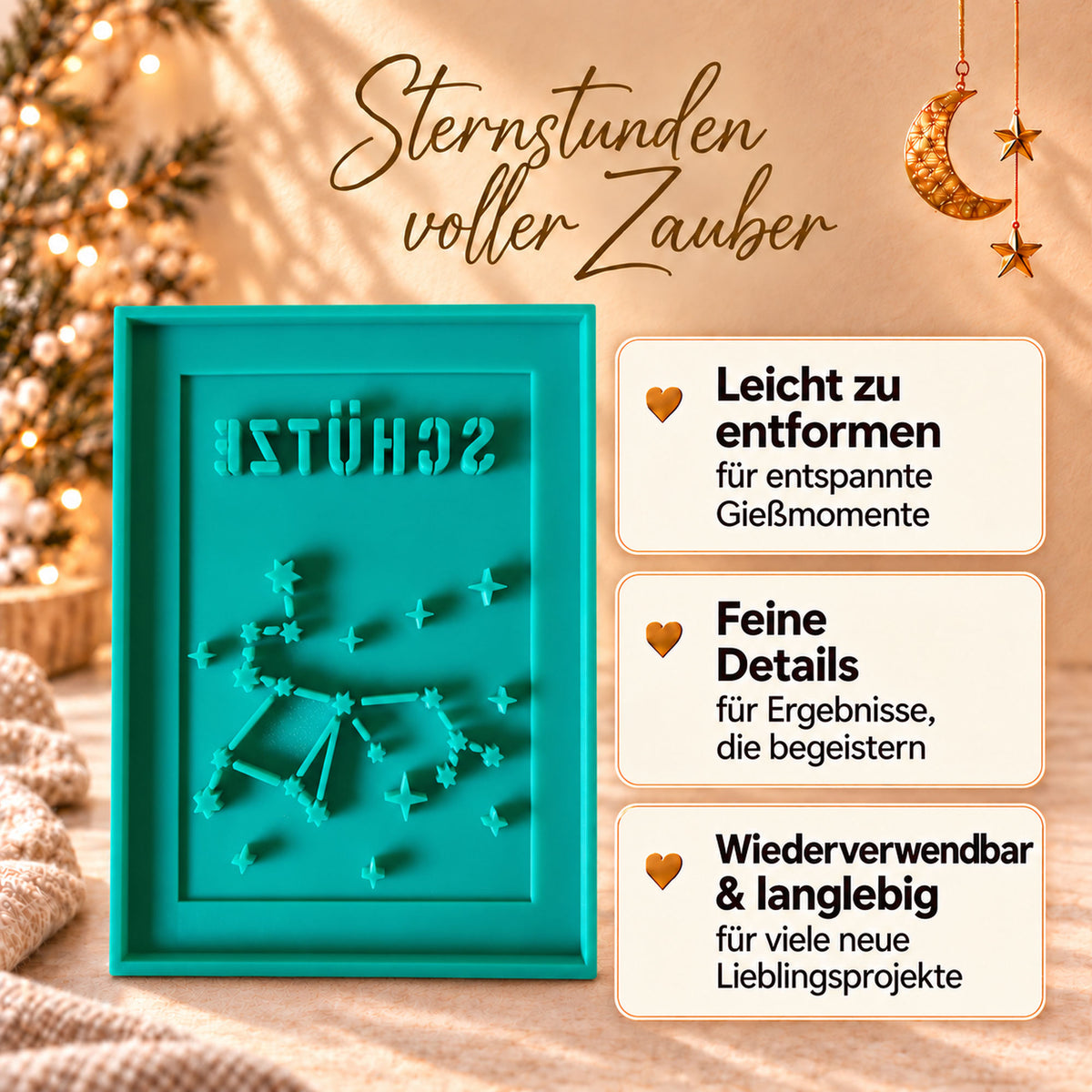 Silikonform - Schütze Laternen Seitenteil
