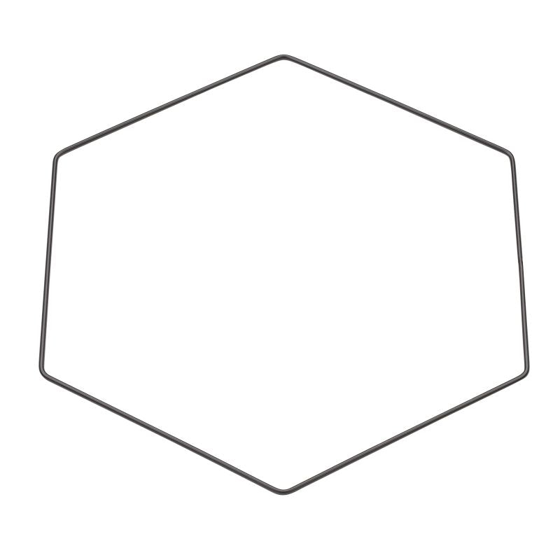 Metallsechseck in schwarz von easy-sticks, 20cm oder 30cm Durchmesser, perfekt für stilvolle Gestaltungsmöglichkeiten.