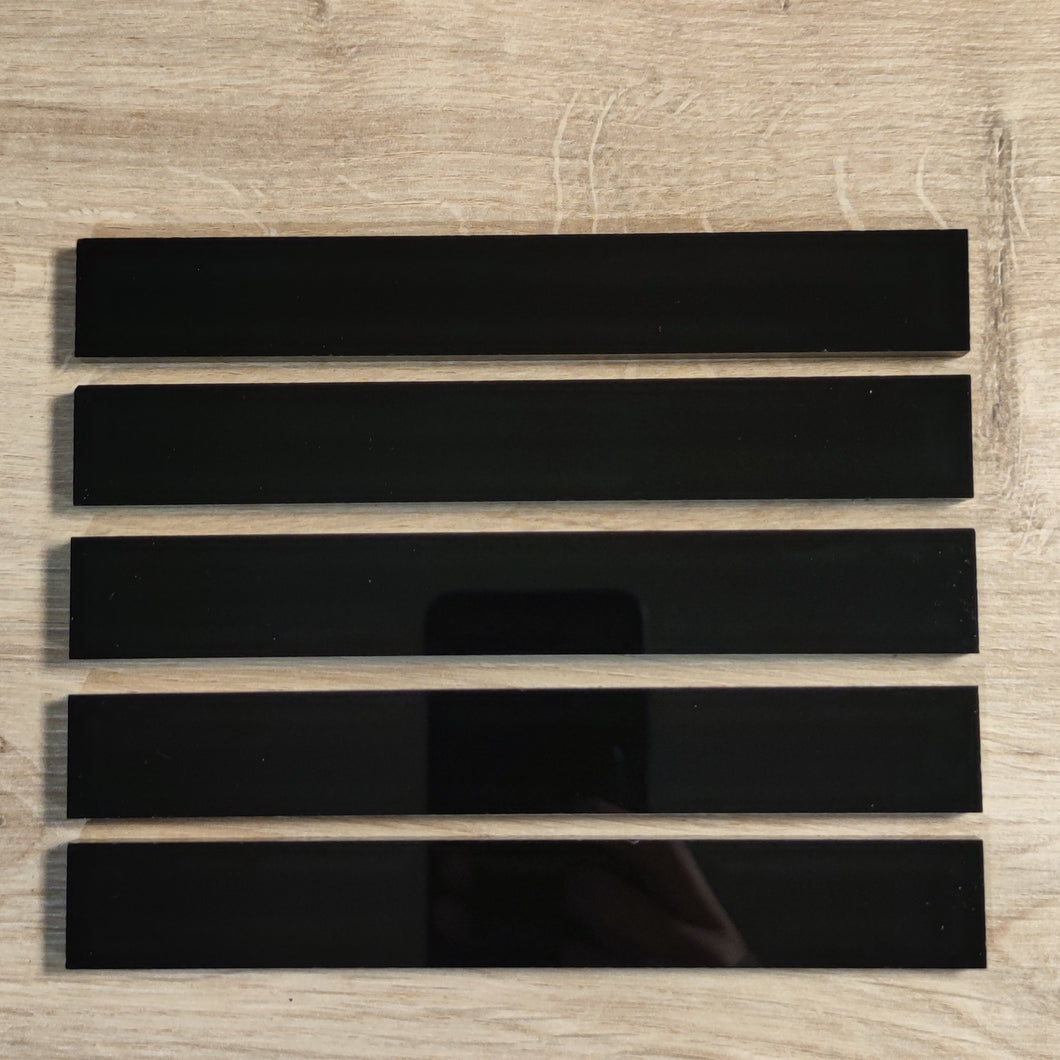 Easy-Sticks Acryl glänzend schwarz, 8 Stück für außen und innen