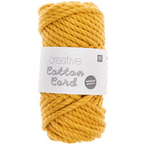 Makramee Garn Kaufen: Rico Design Creative Cotton Cord Senf Gelb, 130g, 25m, 100% Baumwolle, 5mm Stärke