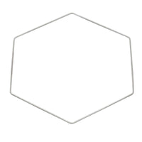 Metallsechseck in silber von easy-sticks, 20cm oder 30cm Durchmesser, ideal für kreative Dekoideen.