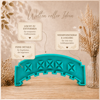 Brücke Silikonform – 3D DIY Gießform für Grachtenhaus-Deko | Easy-Sticks