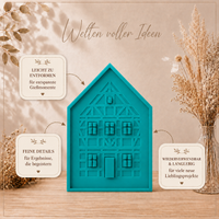 Silikonform - Einleger Haus Fachwerk Seite für Haus Rahmen Form