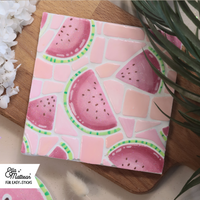 Silikonform - Melonenzauber rechteckig gegossen und angemalt