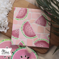 Silikonform - Melonenzauber rechteckig gegossen und angemalt