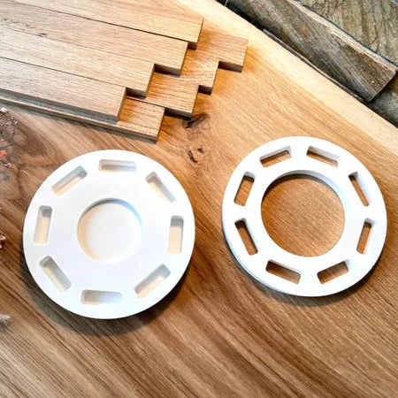 Silikon Gießform Rund Für DIY Windlicht Herstellen - Hochwertiges Material Klötzchen Bastelholz Easysticks