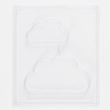 Gießform Wolke - Hochwertige PET Schablone Für Kreativbeton, 2 Wolkenmotive, Größe 15x9 cm & 10x6 cm