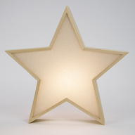 Stern-Lampe mit 3D-Glimmereffekt-Folie von easy-sticks, die durch glänzendes Licht eine festliche Atmosphäre schafft.