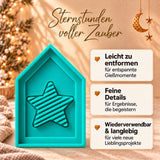 Silikonform – Haus Seite Einleger Stern, Vorne