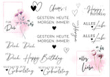 Sticker Für dich Alles Liebe Geburtstag Happy Birthday Rub Sticker