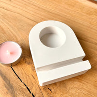 Moderne Silikonform Einschieber Basis von Easy-Sticks, designt für Teelichter und kreative DIY-Projekte.