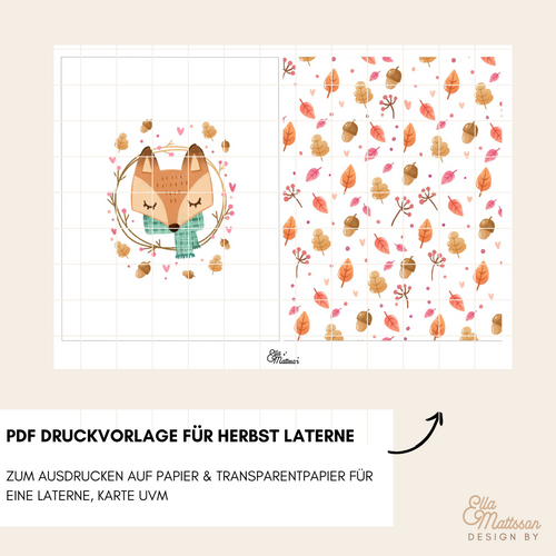 Fuchs Herbst Laterne Basteln