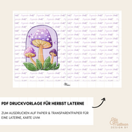 Pilz Herbst Easysticks Laterne basteln