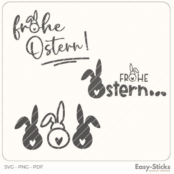 frohe Ostern hallo du Hase Ein Gruß vom Osterhasen Plotterdatei Plotter Geschenkidee niedliche Osterhasen Idee