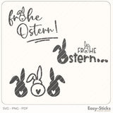 frohe Ostern hallo du Hase Ein Gruß vom Osterhasen Plotterdatei Plotter Geschenkidee niedliche Osterhasen Idee