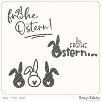 frohe Ostern hallo du Hase Ein Gruß vom Osterhasen Plotterdatei Plotter Geschenkidee niedliche Osterhasen Idee