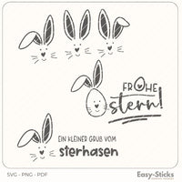 frohe Ostern hallo du Hase Ein Gruß vom Osterhasen Plotterdatei Plotter Geschenkidee Oster DIY