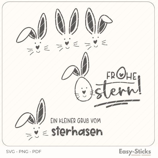 frohe Ostern hallo du Hase Ein Gruß vom Osterhasen Plotterdatei Plotter Geschenkidee Oster DIY