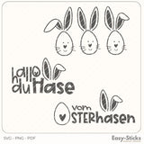 frohe Ostern hallo du Hase Ein Gruß vom Osterhasen Plotterdatei Plotter Geschenkidee Plotteridee zu Ostern