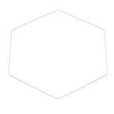 Metallsechseck in weiß von easy-sticks, 20cm oder 30cm Durchmesser, vielseitig einsetzbar für dekorative Projekte.