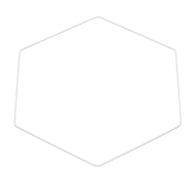 Metallsechseck in weiß von easy-sticks, 20cm oder 30cm Durchmesser, vielseitig einsetzbar für dekorative Projekte.