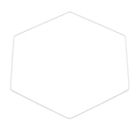 Metallsechseck in weiß von easy-sticks, 20cm oder 30cm Durchmesser, vielseitig einsetzbar für dekorative Projekte.
