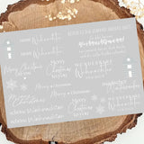 schöne Weihnachten - Rub on UV Sticker randlos A5 weiß Froje Weihnachten magischer Winterzauber merry christmas to you Aufkleber